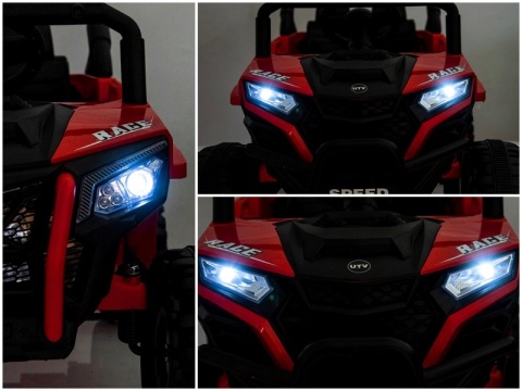 UTV1 R-sport Czerwony Auto na akumulator Pilot Akumulator litowo-jonowy