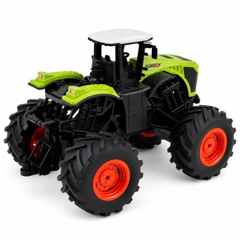 Wysoki Traktor Rolniczy Zdalnie Sterowany RC Zielony Światła Dźwięki 1:16