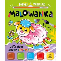 Aksjomat Farbki i pędzelek. Malowanka. Użyj wody, zbudź kolory! Na wsi KS1301