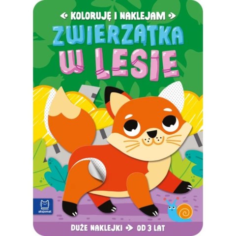 Aksjomat Koloruję i naklejam. Zwierzątka w lesie. Duże naklejki 3+ KS1309