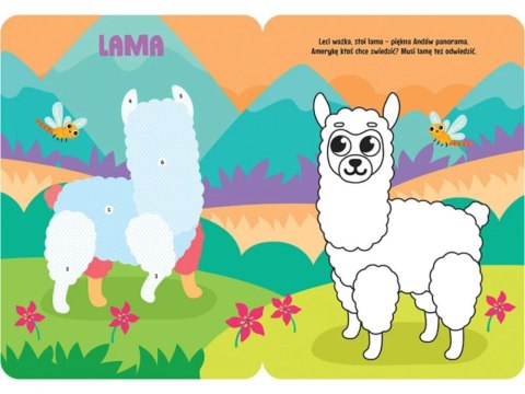 Aksjomat Koloruję i naklejam. Zwierzątka w zoo. Duże naklejki 3+ KS1310