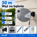 Ogrodowy wąż automatyczny na bębnie 30m do Wody mocny oplot