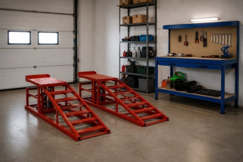 Rampy z podnośnikiem hydraulicznym 2szt Zestaw Ramp Warsztatowych BITUXX