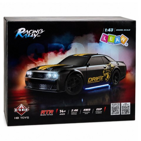 Samochód Sportowy Do Driftu RC Wymienna Karoseria Koła 4WD Czerwony 1:43