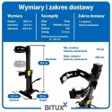 Hydrauliczny ściągacz do sprężyn 2,5 t Bituxx ściskacz sprężyn zawieszenia 70-200 mm z pedałem nożnym