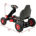 NAJNOWSZY GOKART NA PEDAŁY "TANK", KOŁA POMPOWANE, HAMULCE/G23