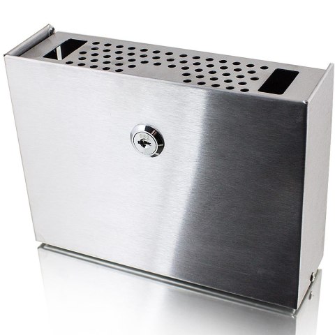 Popielniczka naścienna Popielnica ze stali inox na klucz BITUXX 20cm