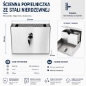 Popielniczka naścienna Popielnica ze stali inox na klucz BITUXX 20cm