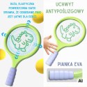 WOOPIE Rakietki do Badmintona Tenisa z Piłką Piankową i Lotką Dinozaur