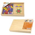 Drewniana Mozaika Geometryczna Viga Toys Układanka Logiczna Klocki 148 el