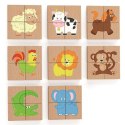 Drewniane Puzzle Magnetyczne Zwierzęta Układanka Viga Toys