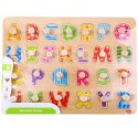 TOOKY TOY Puzzle Układanka z Pinezkami Alfabet