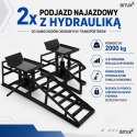 Bituxx 2x hydrauliczne najazdy samochodowe 2000 kg z podnośnikiem rampy serwisowe do auta