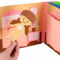 Książeczka sensoryczna edukacyjna filcowa 3D manipulacyjna ruchome elementy dom