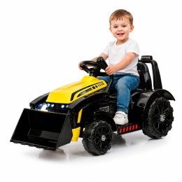 Traktor Spychacz G320 dla najmłodszych dzieci Żółty + Ruchoma łyżka + Melodie + Klakson + Światła LED