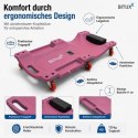 BITUXX Leżanka warsztatowa na kółkach z półką 120 kg ergonomiczna montażowa deska warsztatowa do samochodu 6 kółek 360°
