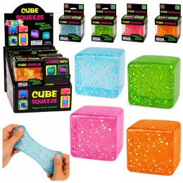 Gniotek Antystresowy Elastyczna Kostka Lodu Ice Cube Squishy Z Brokatem 5cm
