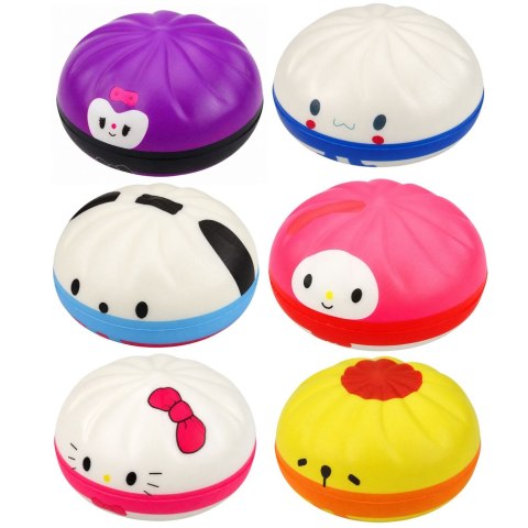 Gniotek Pierożek Dumpling Pieróg Piankowy Postacie Kolorowe Pudełko 8.5 cm