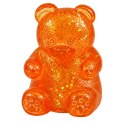 Świecący Gniotek Miś Brokatowy LED Squishy Antystresowy 6,5 cm