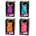 Świecący Gniotek Miś Brokatowy LED Squishy Antystresowy 6,5 cm