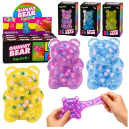 Świecący Gniotek Miś Konfetti Śnieżki LED Squishy Antystresowy 6,5 cm