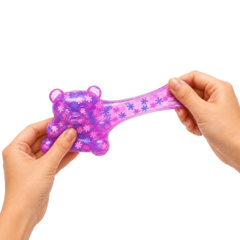 Świecący Gniotek Miś Konfetti Śnieżki LED Squishy Antystresowy 6,5 cm