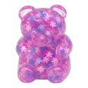 Świecący Gniotek Miś Konfetti Śnieżki LED Squishy Antystresowy 6,5 cm