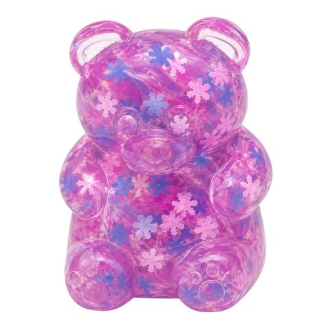 Świecący Gniotek Miś Konfetti Śnieżki LED Squishy Antystresowy 6,5 cm