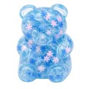 Świecący Gniotek Miś Konfetti Śnieżki LED Squishy Antystresowy 6,5 cm