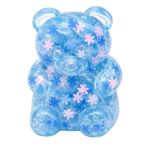 Świecący Gniotek Miś Konfetti Śnieżki LED Squishy Antystresowy 6,5 cm