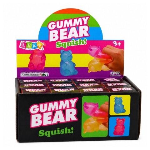 Świecący Gniotek Miś Konfetti Śnieżki LED Squishy Antystresowy 6,5 cm
