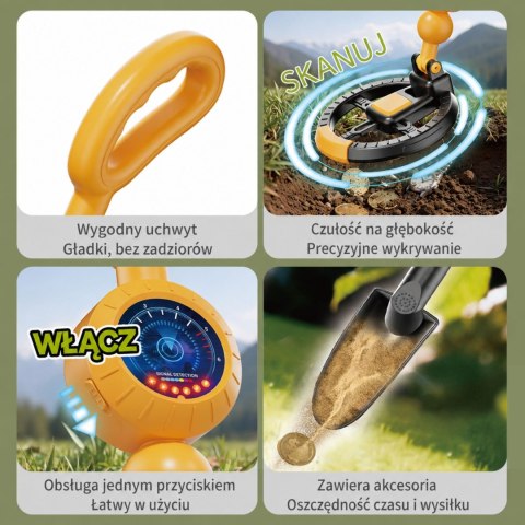WOOPIE Wykrywacz Metali dla Dzieci Sonda Łopatka Skarb