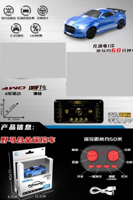 Mini autko do driftu SPIDER R/C niebieskie w skali 1:64