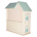 Domek dla lalek drewniany LULILO mebelki figurki 56cm miętowy