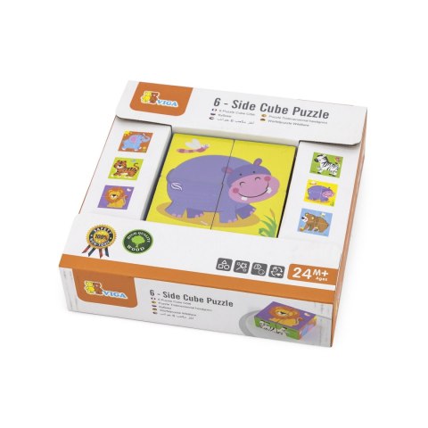 Drewniana układanka Zoo Puzzle Viga Toys 4 klocki