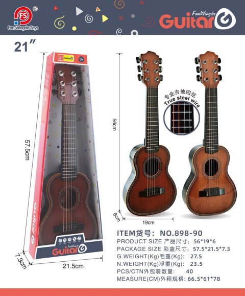 Gitara Dla Najmłodszych Ciemny Brąz