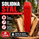 Klin do drewna rozłupujący 1,5kg mocny wytrzymały ze stali Czerwony