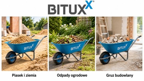 MISA do taczki 100l BITUXX niebieska zamienna stal Ocynkowana do 250kg