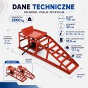 Rampy z podnośnikiem hydraulicznym 2szt Zestaw Ramp Warsztatowych BITUXX