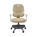 Krzesło do biurka dla dziecka fotel ergonomiczny obrotowy regulowany beżowy