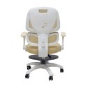 Krzesło do biurka dla dziecka fotel ergonomiczny obrotowy regulowany beżowy