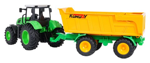 Traktor z Otwieraną Żółtą Naczepą R/C 1:24