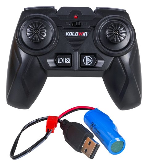 Traktor z Otwieraną Żółtą Naczepą R/C 1:24