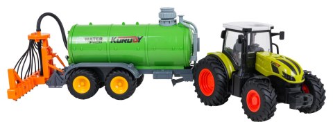 Traktor z Zielonym Beczkowozem R/C 1:24