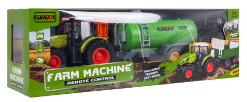 Traktor z Zielonym Beczkowozem R/C 1:24