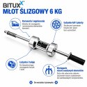 Młotek ślizgowy uniwersalny do usuwania wgnieceń karoserii 6KG z hakiem Bituxx