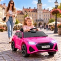 AUDI RS6 GT RÓŻOWY Auto na akumulator EVA Skóra pilot