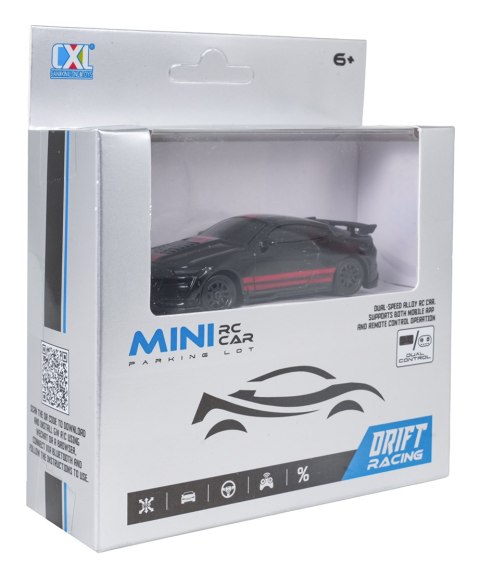 Mini autko do driftu SPIDER R/C czarne w skali 1:64