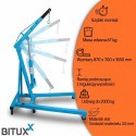 HYDRAULICZNY ŻURAW WARSZTATOWY UDŹWIG DO 2 TON PODNOŚNIK SKŁADANY BITUXX