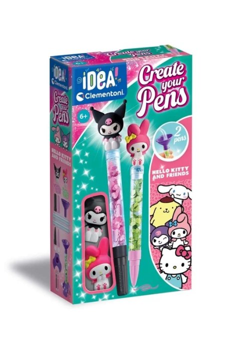 Idea Art Zestaw Mini Fabryka Długopisów Hello Kitty i Przyjaciele My Melody i Kuromi Clementoni 18431